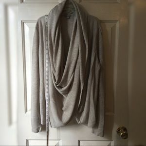 J Jill draped cardigan sweater, size medium, light tan